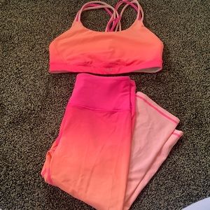 Ombré VSX sport bra and crop leggings